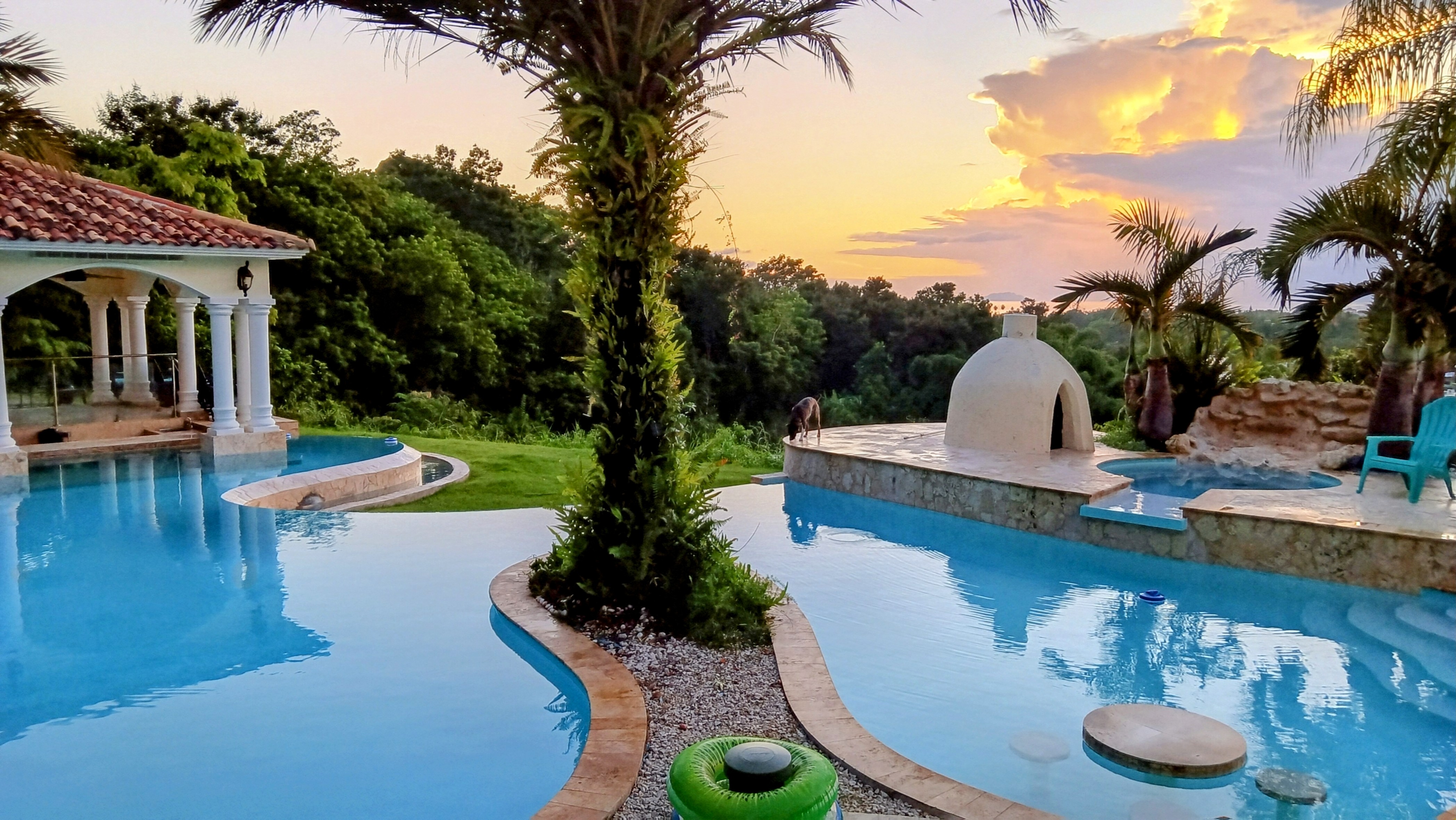 Covered pavilion and event spaces at Oasis